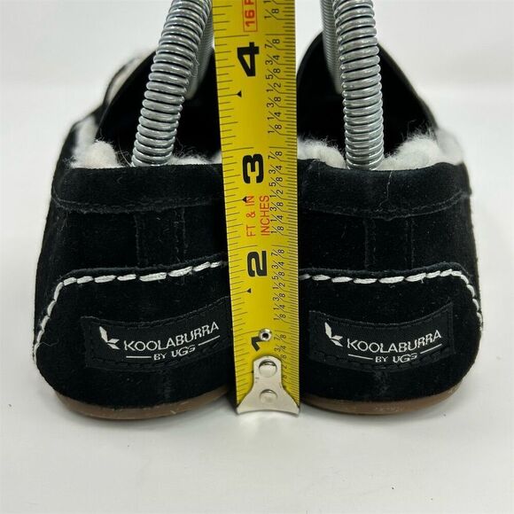 Koolaburra by UGG Women's Black Suede Moccasin Slippers Size 7 Comfort Warmth - Picture 8 of 12